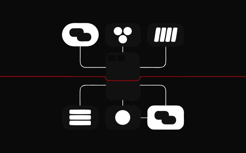 Abstract microservices topology arranged around a central gateway